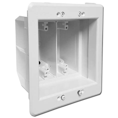 2 gang deep electrical box|2 gang recessed outlet box.